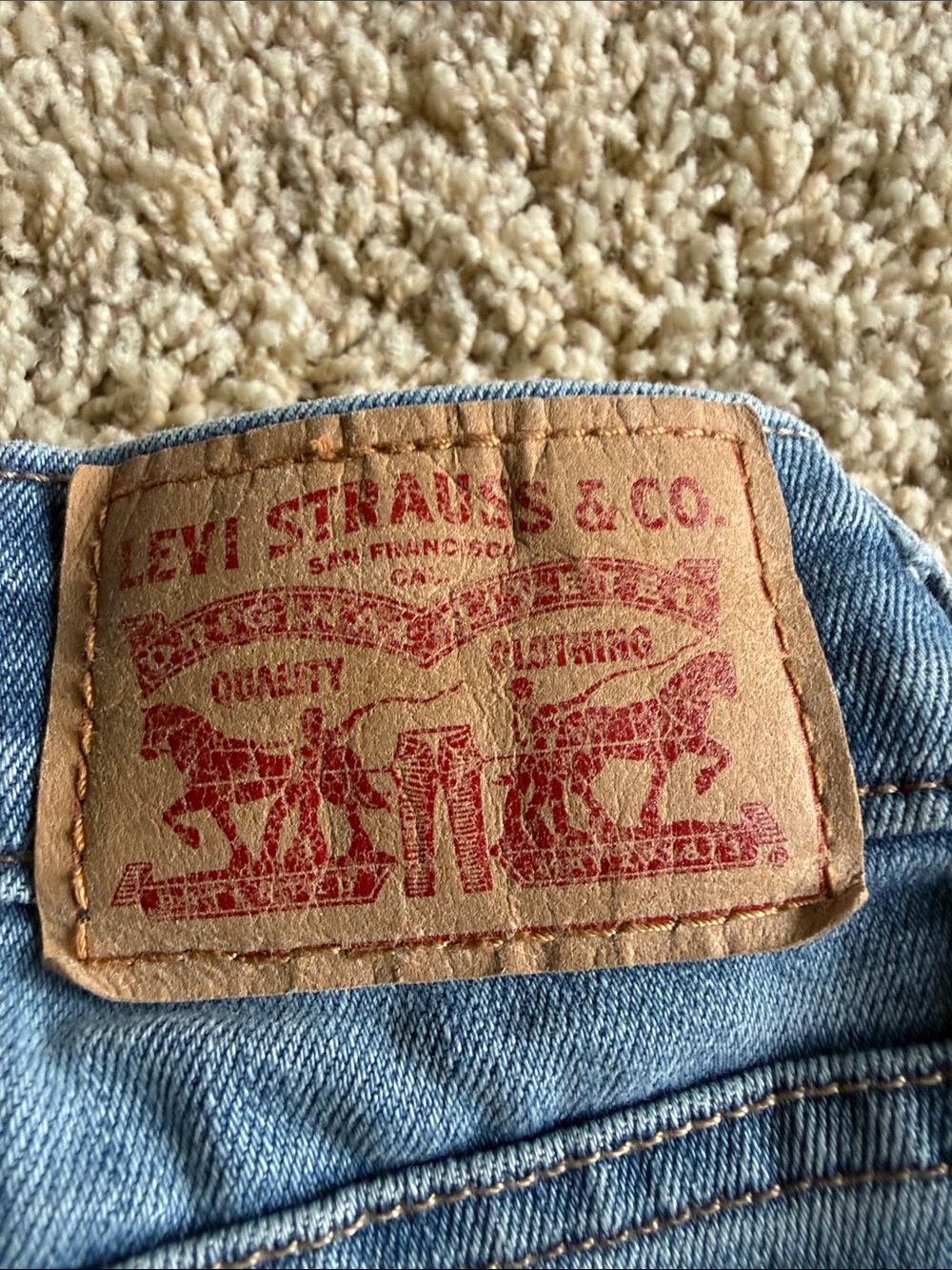 Women's Light Blue Denim Jean Shorts - Picture 2 of 3